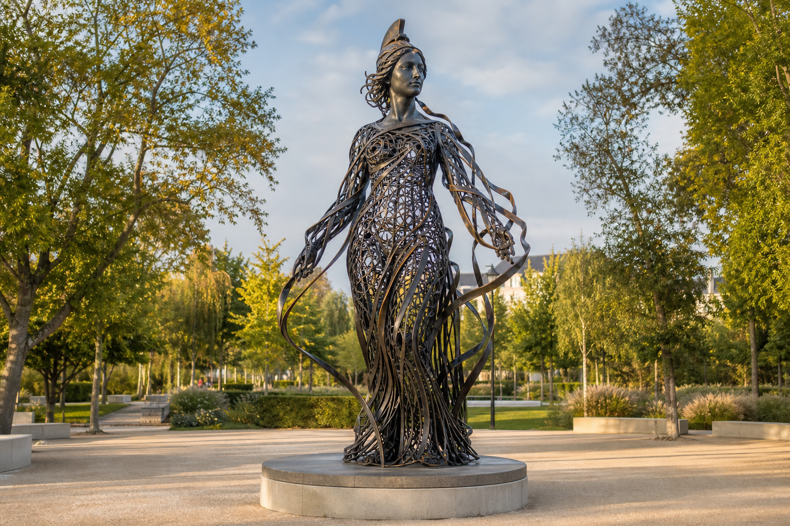 Visualisation d’une sculpture artisanale représentant Marianne
